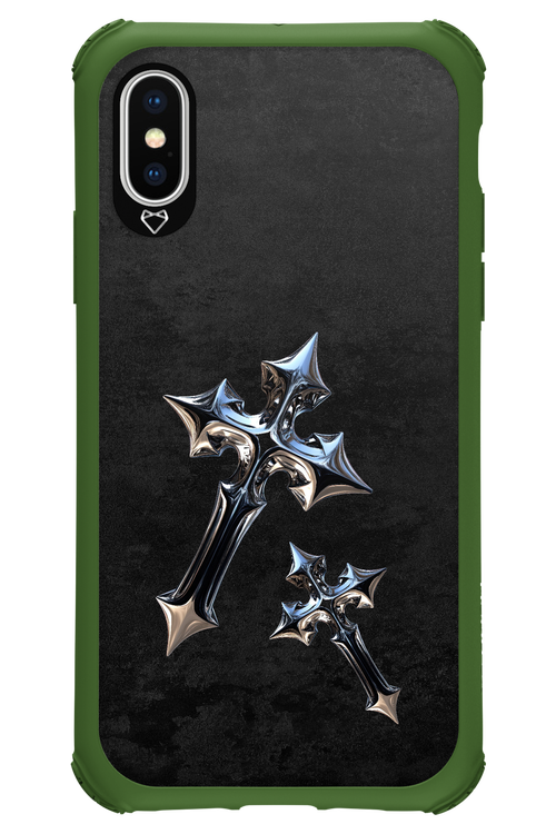 Chrome Crosses - Apple iPhone X