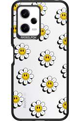 Smiley Flowers Transparent - Xiaomi Redmi Note 12 5G