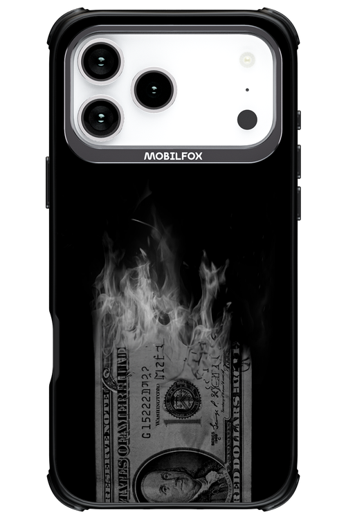 Money Burn B&W - Apple iPhone 17 Pro Max