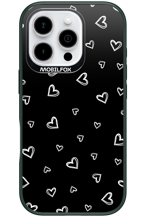 Monochrome Hearts 2.0 - Apple iPhone 16 Pro