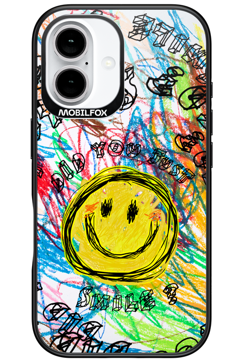 Crayon Smiley Colorful - Apple iPhone 16