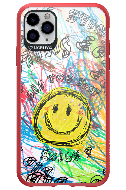 Crayon Smiley Colorful - Apple iPhone 11 Pro Max