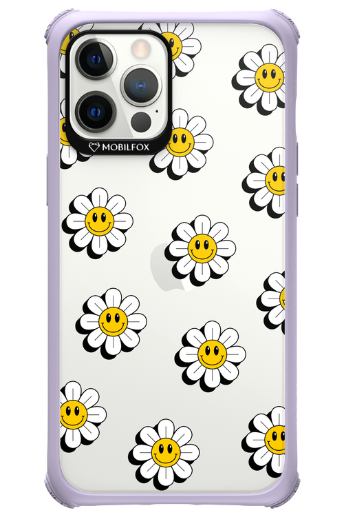 Smiley Flowers Transparent - Apple iPhone 12 Pro Max