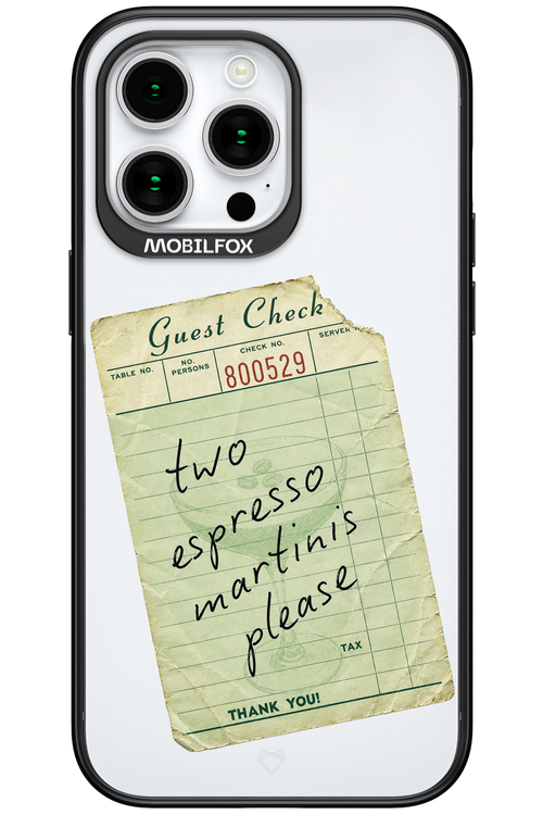Espresso Martini 2.0 - Apple iPhone 15 Pro Max