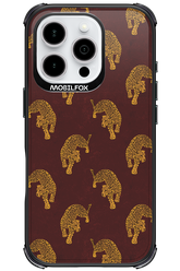 Burgundy Leopard Pattern - Apple iPhone 16 Pro