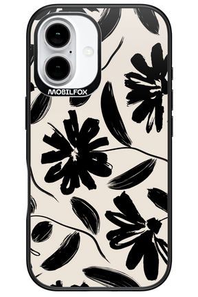 Monochrome Flowerss - Apple iPhone 16