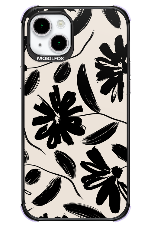Monochrome Flowerss 2.0 - Apple iPhone 15 Plus