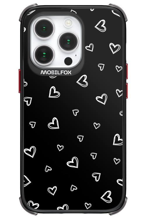 Monochrome Hearts 2.0 - Apple iPhone 14 Pro