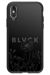 Black Flowers - Apple iPhone XS