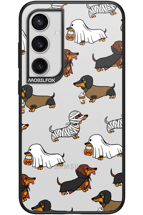 Scary Dachshund (Transparent) - Samsung Galaxy S24+