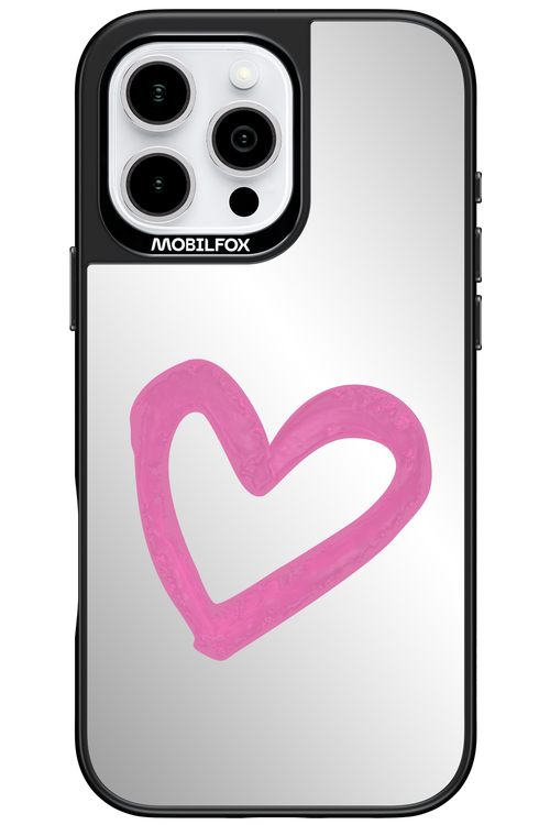 Pink Heart Mirror 2.0 - Apple iPhone 16 Pro Max