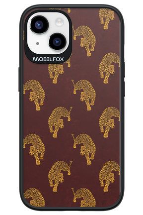 Burgundy Leopard Pattern - Apple iPhone 14