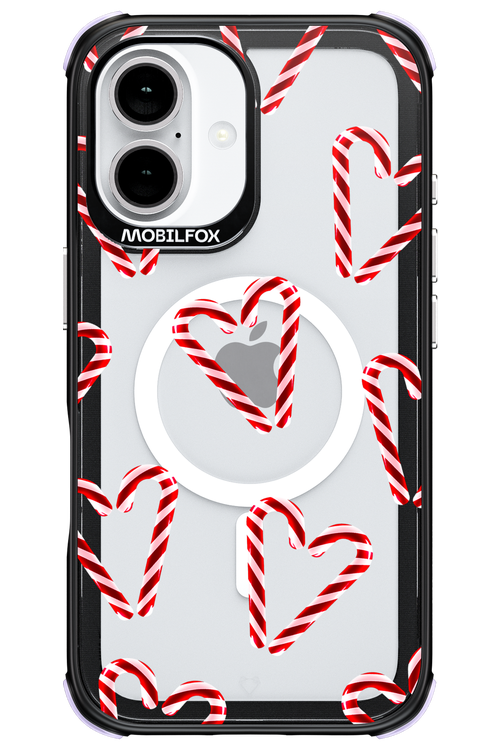 Candy Cane Hearts - Apple iPhone 16