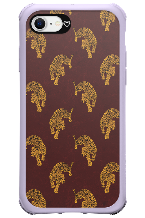 Burgundy Leopard Pattern - Apple iPhone SE 2022
