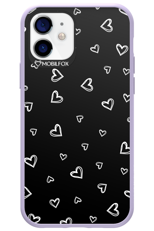 Monochrome Hearts 2.0 - Apple iPhone 12
