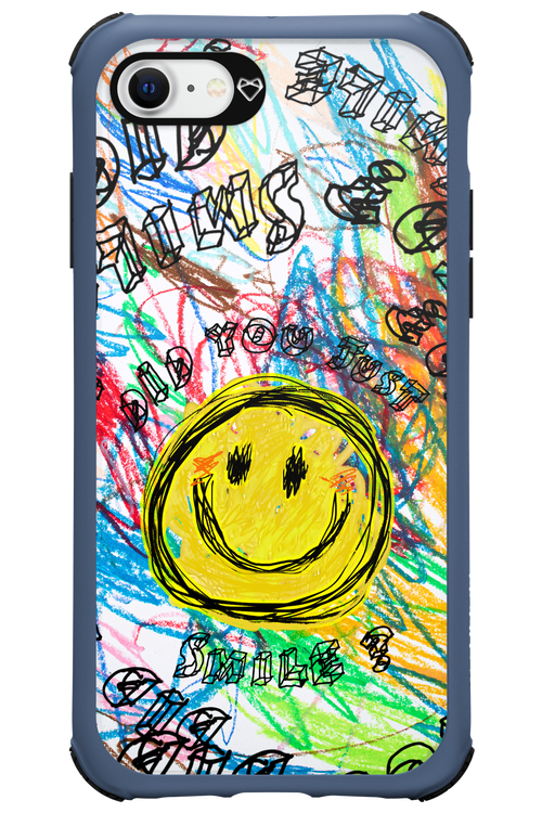 Crayon Smiley Colorful - Apple iPhone SE 2022