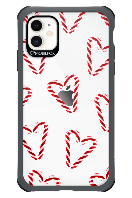 Candy Cane Hearts - Apple iPhone 11