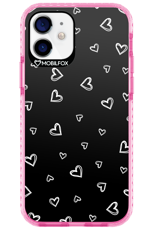 Monochrome Hearts 2.0 - Apple iPhone 12