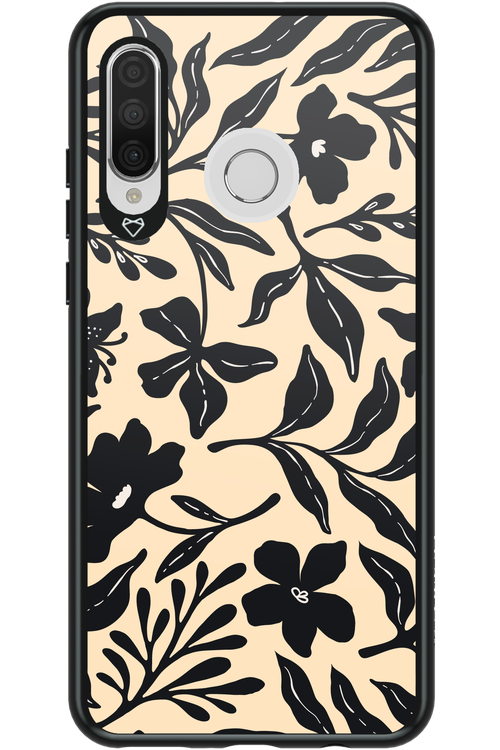 Black Flowers 2.0 - Huawei P30 Lite