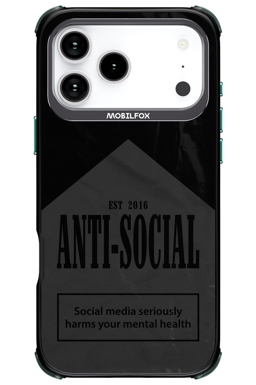 ANTI-SOCIAL (BLVCK) 2.0 - Apple iPhone 17 Pro Max