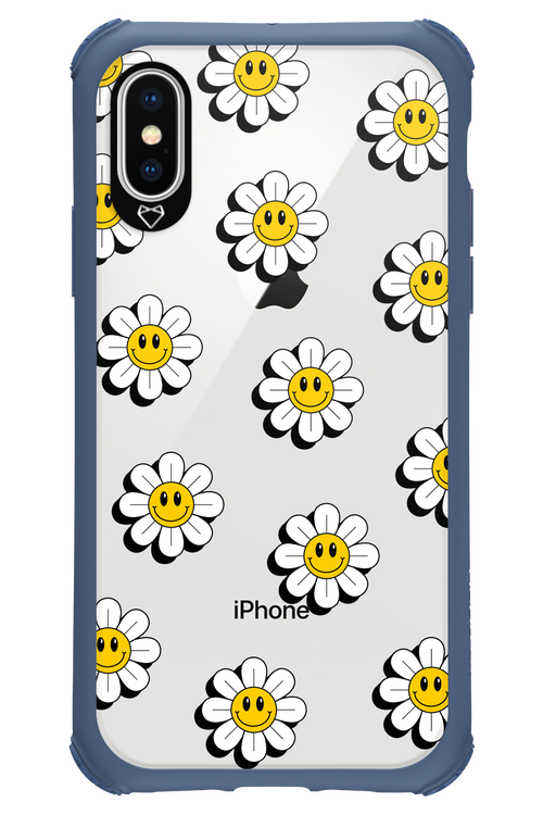 Smiley Flowers Transparent - Apple iPhone X