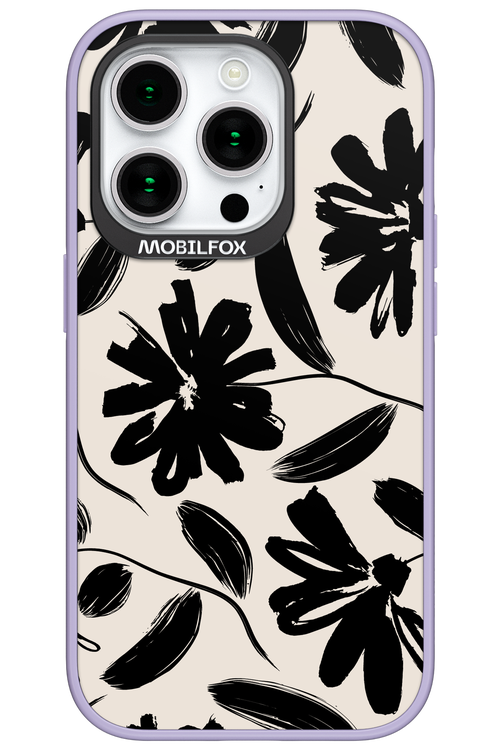 Monochrome Flowerss - Apple iPhone 15 Pro