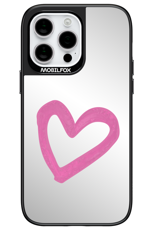 Pink Heart Mirror 2.0 - Apple iPhone 14 Pro Max