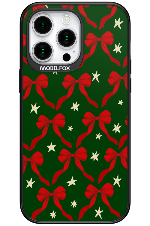 Bow & Stars (Green) - Apple iPhone 15 Pro Max