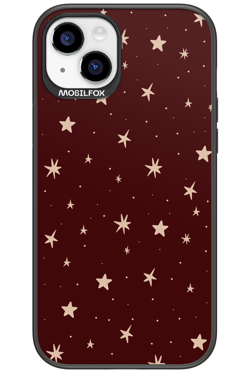 Burgundy Stars - Apple iPhone 15 Plus