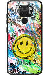 Crayon Smiley Colorful - Xiaomi Redmi Note 9