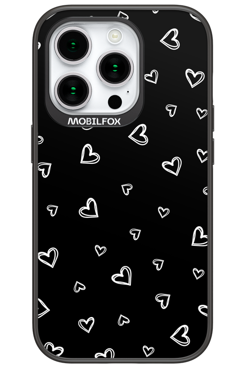Monochrome Hearts 2.0 - Apple iPhone 15 Pro