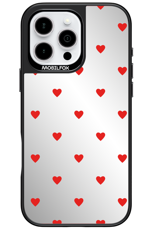 Mini Hearts Red Mirror 2.0 - Apple iPhone 16 Pro Max